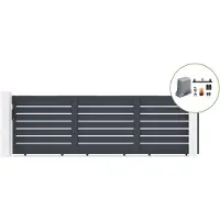 Casanoov Schiebetor Vogel 450x140cm Aluminium & Tanker C600 Motorisierung