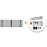 Casanoov Flügeltor Elektrisch Antelao 300x110cm Aluminium Grau & Drehtorantrieb Tanker B250