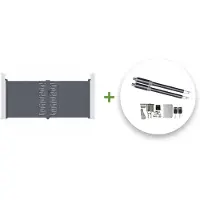 Casanoov Flügeltor Elektrisch Arlberg 350x160cm Aluminium Grau & Drehtorantrieb Ranger B150