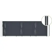 Casanoov Schiebetor Veleta 500x160cm Aluminium & 2 Eifel Pfosten 20x20cm H.190cm