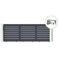 Casanoov Schiebetor Vogel 450x160cm Aus Aluminium & Tanker C600 Motorisierung