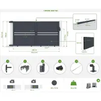 Casanoov Schiebetor Cimone 300x160cm Aluminium & Ranger C300 Motorisierung