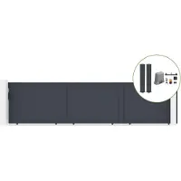 Casanoov Schiebetor Eiger 600x140cm Aluminium & 2 Pfosten & Tanker C600 Motor