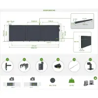 Casanoov Aluminium Schiebetor Eiger 500x160cm & 2 Pfosten & Ranger C300 Motor