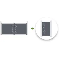 Casanoov Flügeltor Veleta 350x160cm & Gartentür 100x160cm Aluminium Grau