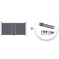 Casanoov Flügeltor Elektrisch Arlberg 300x180cm Aluminium Grau & Drehtorantrieb Ranger B150