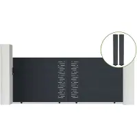 Casanoov Schiebetor Arlberg 400x160cm Aluminium & 2 Eifel Pfosten 20x20cm H.190cm Grau