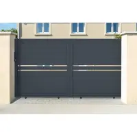 Casanoov Schiebetor Cimone 350x160cm Graues Aluminium