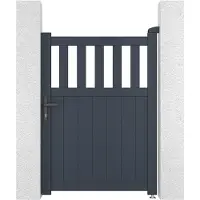 Casanoov Gartentür Aus Aluminium 1M Santis H 140Cm Grau