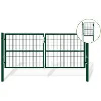 Casanoov Gittertor Razo 300x120cm Stahl & Tor 100x120cm Grün