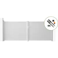 Casanoov Flügeltor Elektrisch Eiger 400x160cm Weiß & Drehtorantrieb Tanker B700