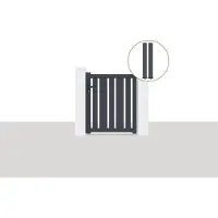 Casanoov Tor 1 M Veymont H 1 2 M Grau & 2 Eifel Pfosten H 166 Cm Grau