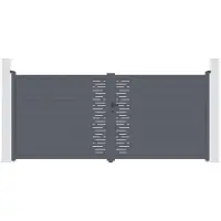 Casanoov Doppelflügeltor Aus Aluminium Arlberg 400x180cm Grau