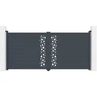Casanoov Doppelflügeltor Aus Aluminium Sunny 350x160cm Grau
