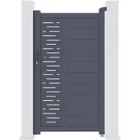 Casanoov Gartentür Aus Aluminium Arlberg 100x180cm Grau