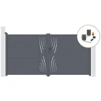 Casanoov Flügeltor Elektrisch Veleta 350x180cm & Drehtorantrieb Bunker B500