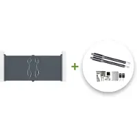 Casanoov Flügeltor Elektrisch Life 350x160cm Aluminium Grau & Drehtorantrieb Ranger B150