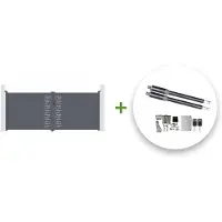 Casanoov Flügeltor Elektrisch Arlberg 400x160cm Aluminium Grau & Drehtorantrieb Ranger B150