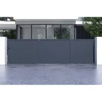 Casanoov Schiebetor Eiger 600x140cm Graues Aluminium