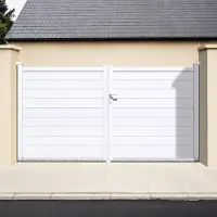 Casanoov Doppelflügeltor Aus Aluminium Eiger 300x160cm Weiß