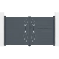 Casanoov Doppelflügeltor Aus Aluminium Life 300x180cm Grau