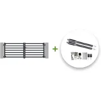 Casanoov Flügeltor Elektrisch Antelao 300x110cm Aluminium Grau & Drehtorantrieb Ranger B150