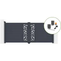 Casanoov Drehtor Sunny 300x120cm Aluminium & Bunker B500 Motorisierung