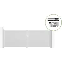 Casanoov Flügeltor Elektrisch Eiger 400x140cm Weiß & Drehtorantrieb Hicker B200
