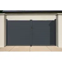 Casanoov Doppelflügeltor Aus Aluminium Eiger 300x160cm Grau
