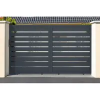 Casanoov Schiebetor Aus Aluminium Vogel 350x180cm Grau