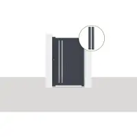 Casanoov Tor Giona 100x160cm Aluminium & 2 Eifel Pfosten H 190 Cm Grau