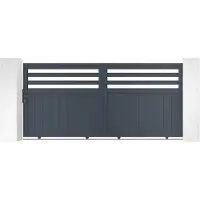 Casanoov Schiebetor Aus Aluminium Nevis 300x160cm Grau
