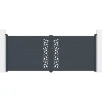 Casanoov Doppelflügeltor Aus Aluminium Sunny 400x160cm Grau