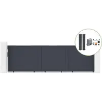 Casanoov Schiebetor Eiger 500x140cm Aluminium & 2 Pfosten & Tanker C600 Motor