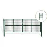Casanoov Maschentor Razo 400x140cm Stahl & Tor 100x140cm Grünes