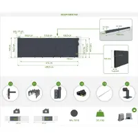 Casanoov Schiebetor Eiger 500x140cm Aluminium & Tanker C600 Motorisierung