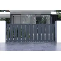 Casanoov Schiebetor Aus Aluminium Veymont 400x140cm Grau