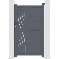 Casanoov Gartentür Aus Aluminium Veleta 100x180cm Grau