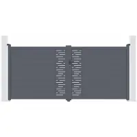 Casanoov Doppelflügeltor Aus Aluminium Arlberg 350x160cm Grau