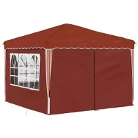 vidaXL Pop-up Partyzelt 288 x 288 x 245 cm Terrakotta Oxford-Stoff