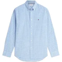 Tommy Hilfiger Flex Poplin Gingham Blue Spell/check Größe: S | Casual hemden Outlet | Herren | Blau