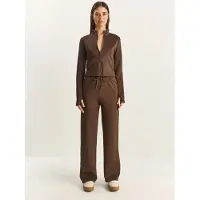 Bianco Jacke und gerade geschnittene Hose Zwei-Teiler Set