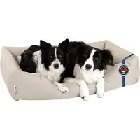 OEM Große Hunde-Betten - Hunde-Kissen XXL - ovale waschbare Hunde-Matratze - Hunde-Sofa - lederfarbene Stoff - Cordura - Hunde-Betten für große Hunde