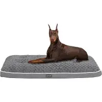 OEM Großes Hundekomfortbett mit Waschfunktion, doppeltem Bezug und abnehmbarer Hundematte, ideal für große Hunde, 120 cm, mittelgrauer Farbton.