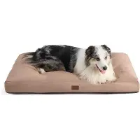 OEM XXL-Wasserfestes Hunde-Tagesbett, ein großes Hundekissen für große Hunde mit wasserabweisender Baumwoll- oder Flanellstoff, taupe, 111 x 89 x 10 cm