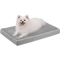 OEM Orthopädisches Hundebett für mittelgroße Hunde, 88x55x7cm, waschbares Hundekissen, ausnehmbarer Hundebettbezug, grau