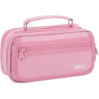 OEM Grosses Etui für Mädchen/Jungen, 3-fach-Organisator, großes Etui für Kinder/Erwachsene/Schule/Arbeit, rosa