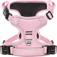 Famanu Hundegeschirr mit Handgriff - Anti-Ziehfunktion Lichtrosa XS