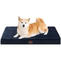 OEM Orthopädisches Hundebett für mittelgroße Hunde, 91x68x9cm, waschbar, weiches Hundekissen, Hundematratze für Bank, marineblau