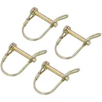 OEM Set aus 4 Verriegelungsklammern für Boot, Kajak, Anhänger - 1/4 Zoll x 1-3/8 Zoll - Hebevorrichtung, PTO-Stift - Traktor, Fahrzeug - Goldfarben